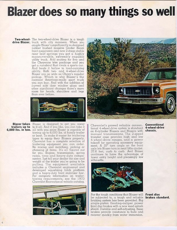 1973 Chevrolet Blazer Brochure Page 5